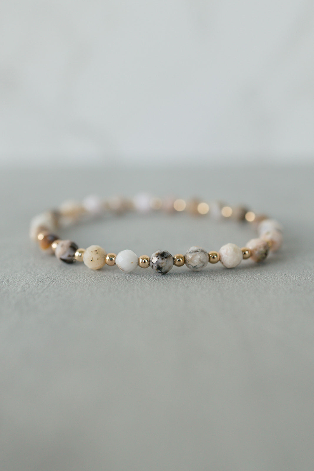 Pink Opal Faceted Stone Bracelet