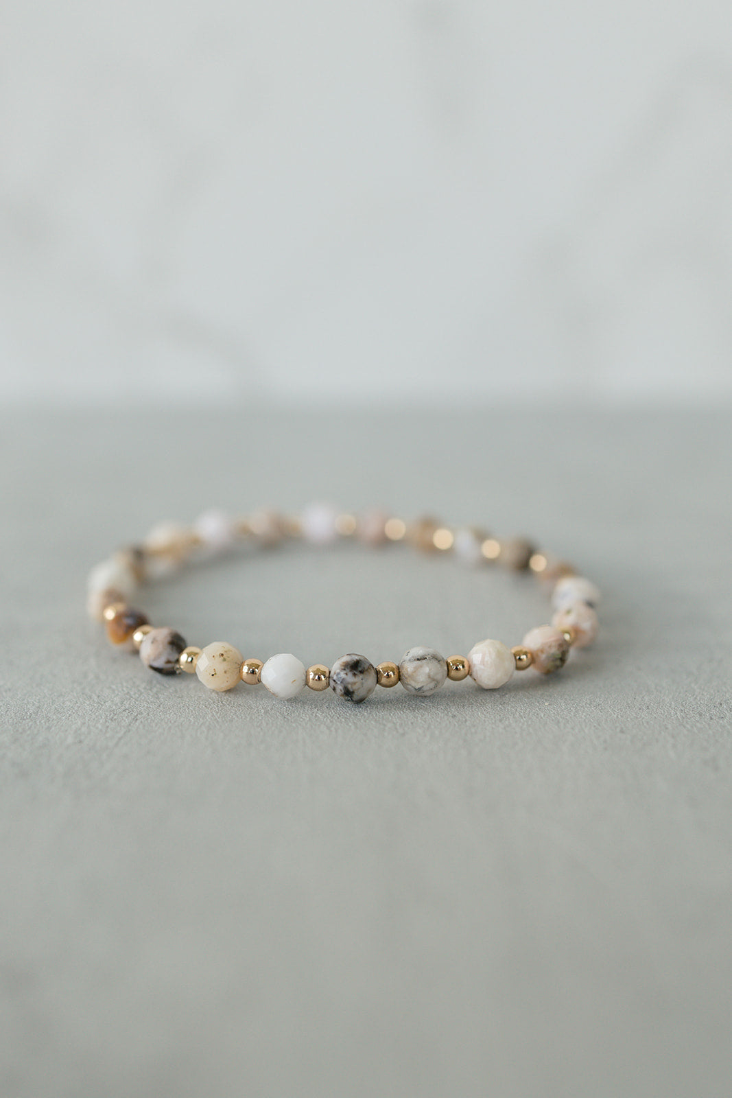 Pink Opal Faceted Stone Bracelet