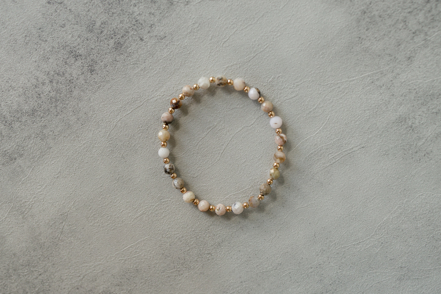 Pink Opal Faceted Stone Bracelet