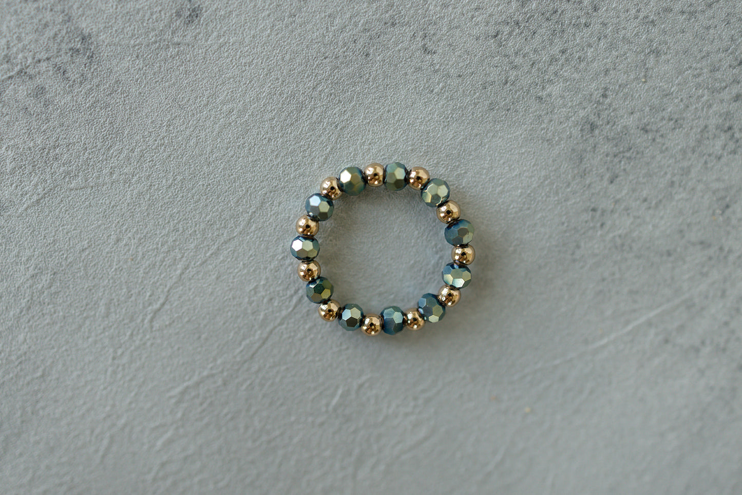 Beaded Glass Ring