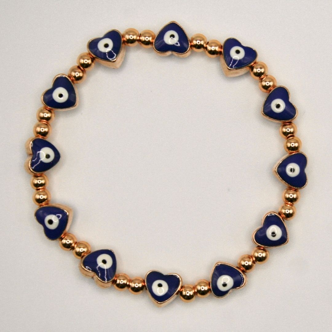 Golden Gaze Evil Eyes Bracelet