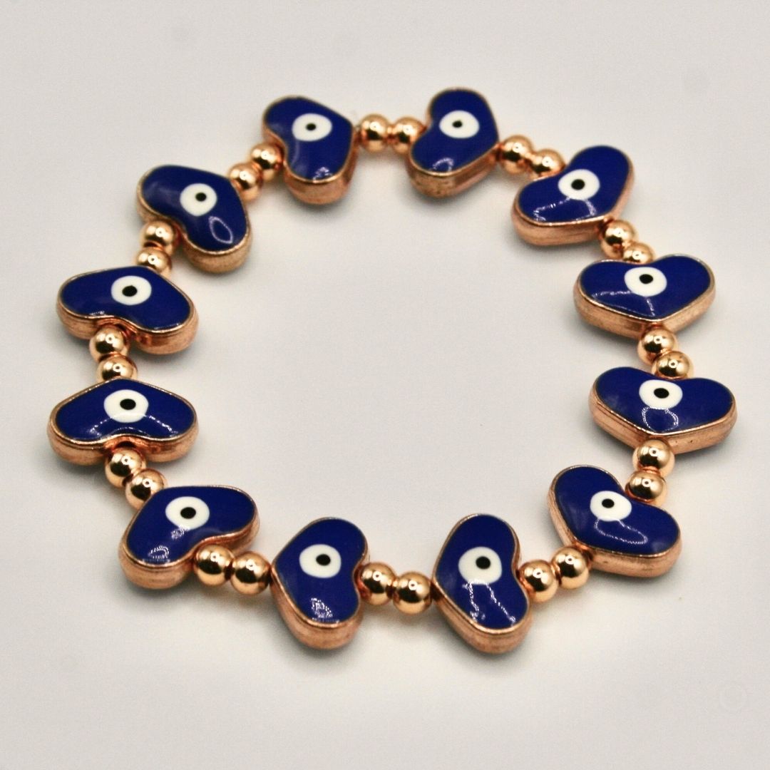 Golden Gaze Evil Eyes Bracelet
