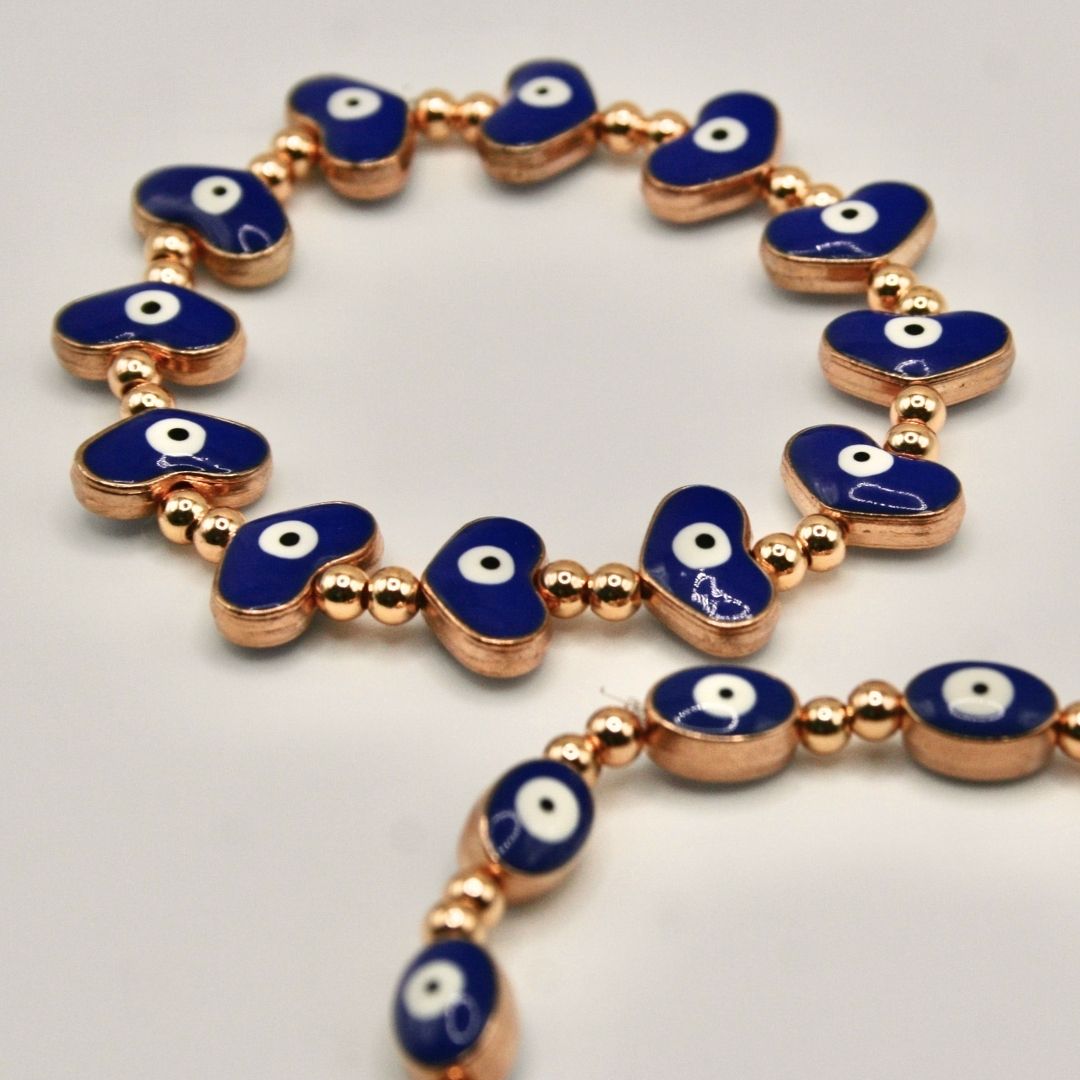 Golden Gaze Evil Eyes Bracelet