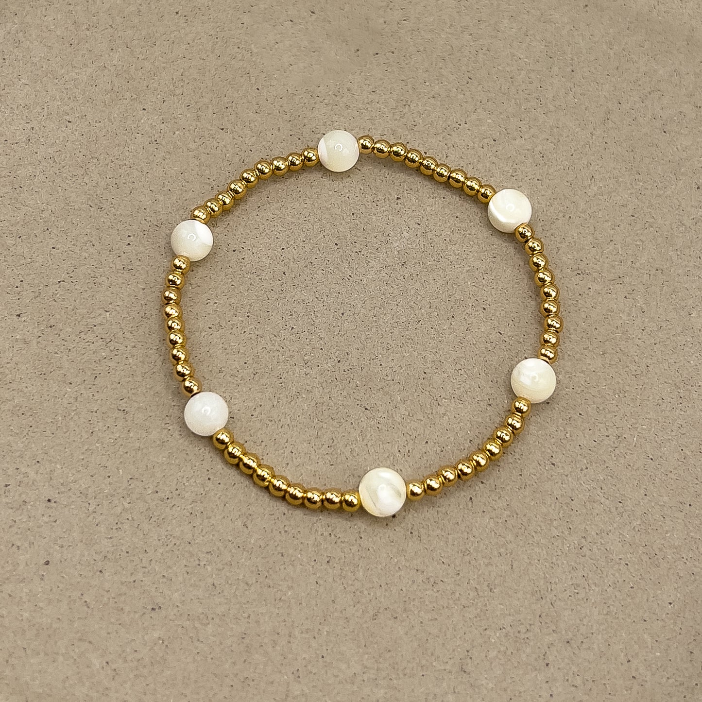 Golden Shell Beaded Bracelet