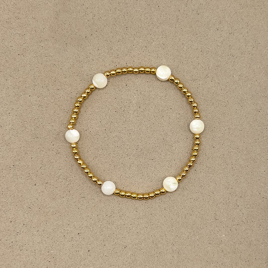 Golden Shell Beaded Bracelet