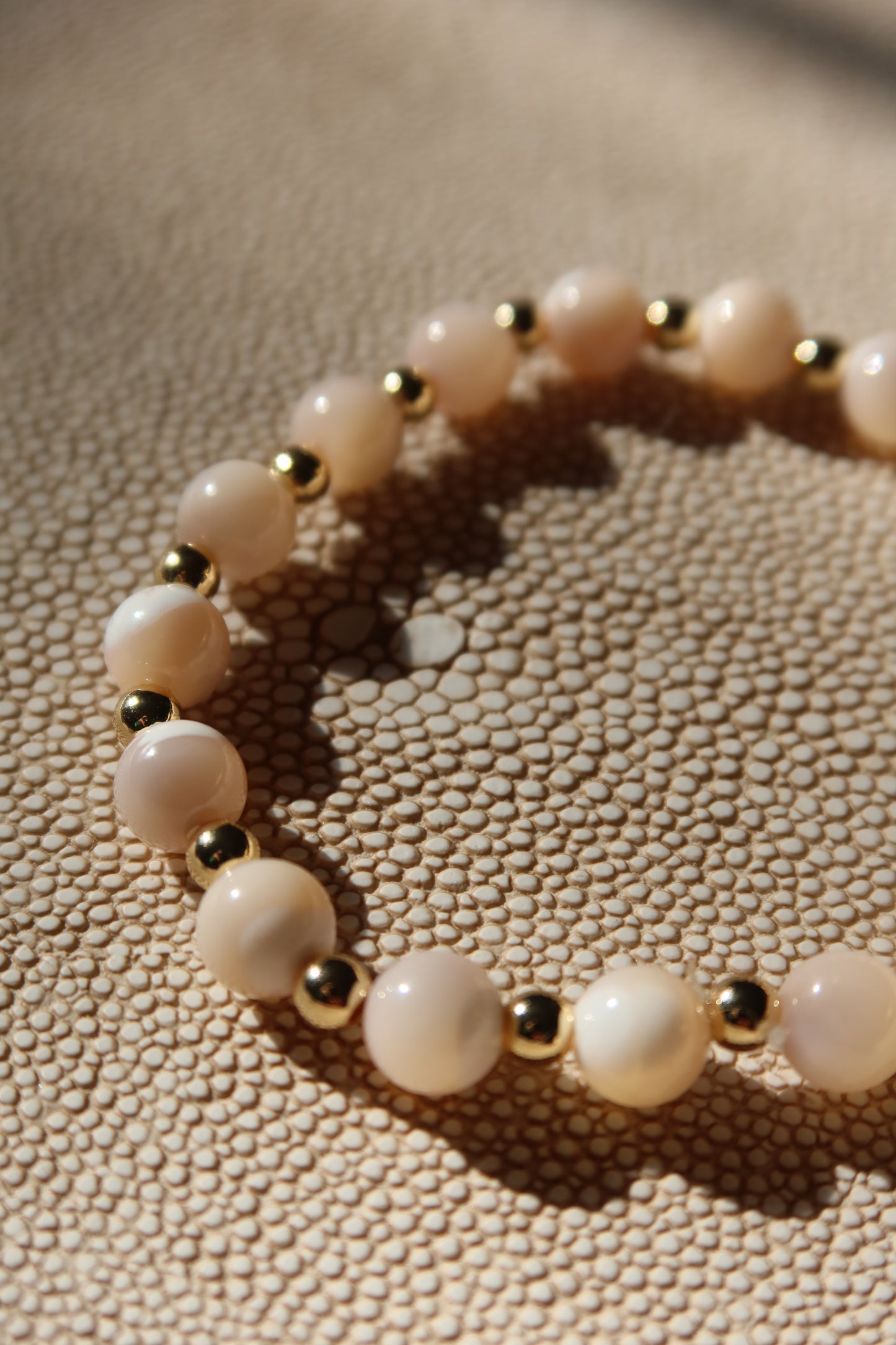 Barely Pink Stone Bracelet