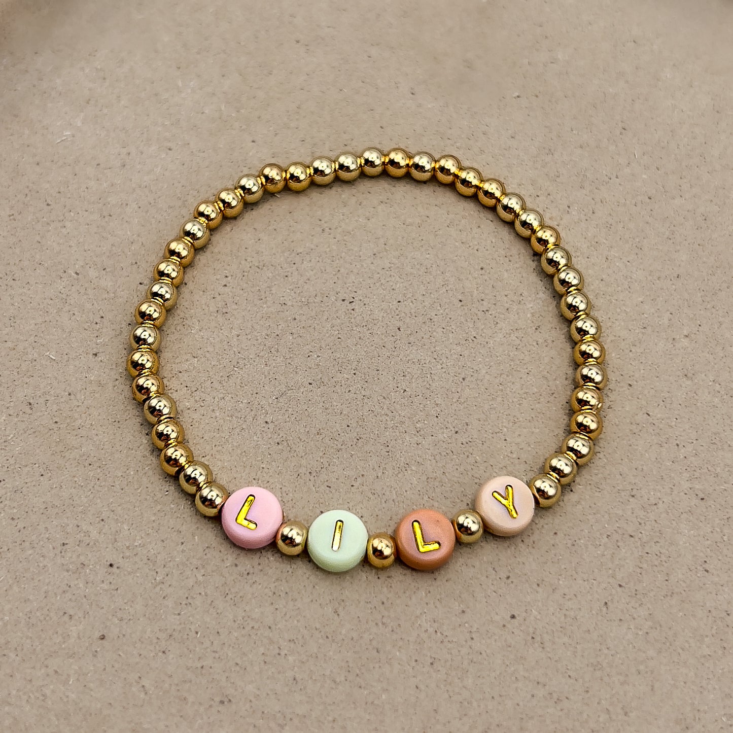 Customizable Pastel Beaded Bracelet