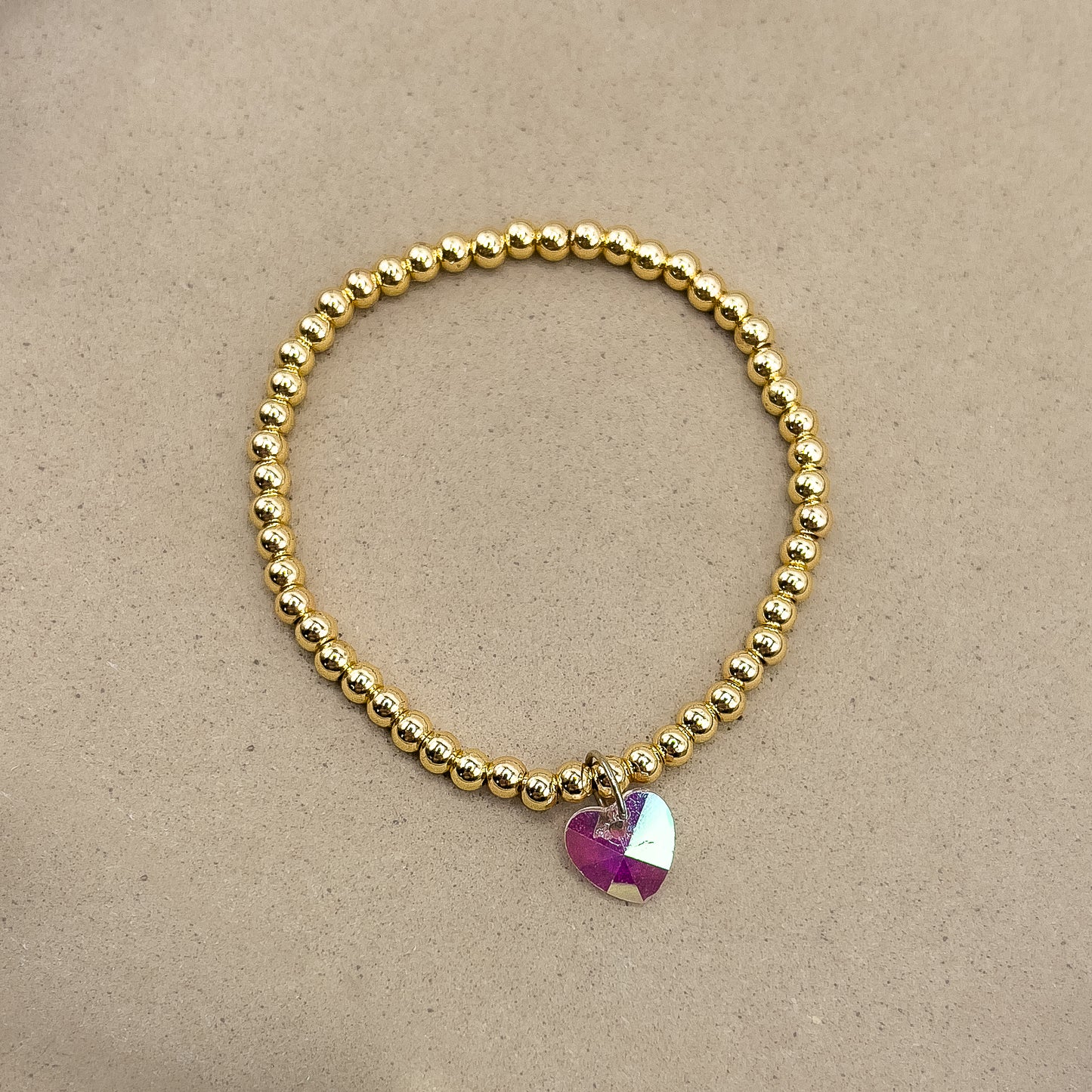 Lustrous Heart Charm Bracelet