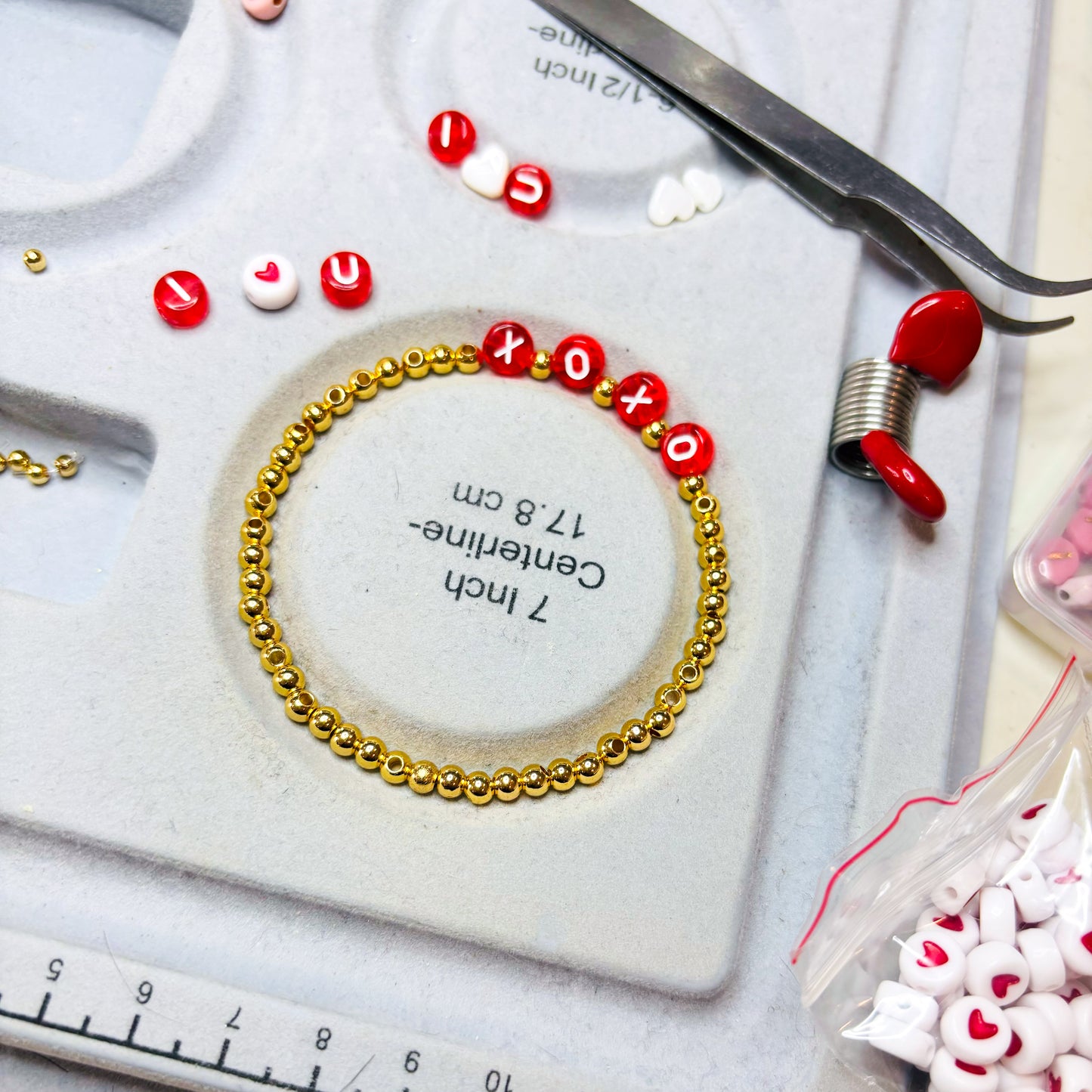 XOXO Beaded Bracelet