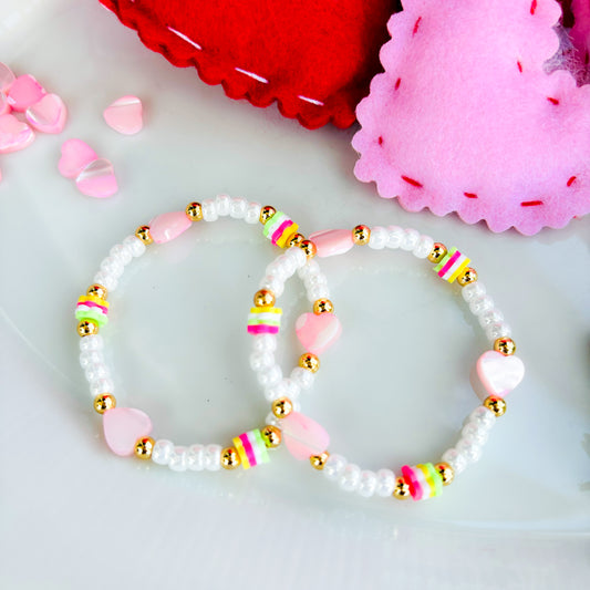 Pink Heart Kids Bracelet