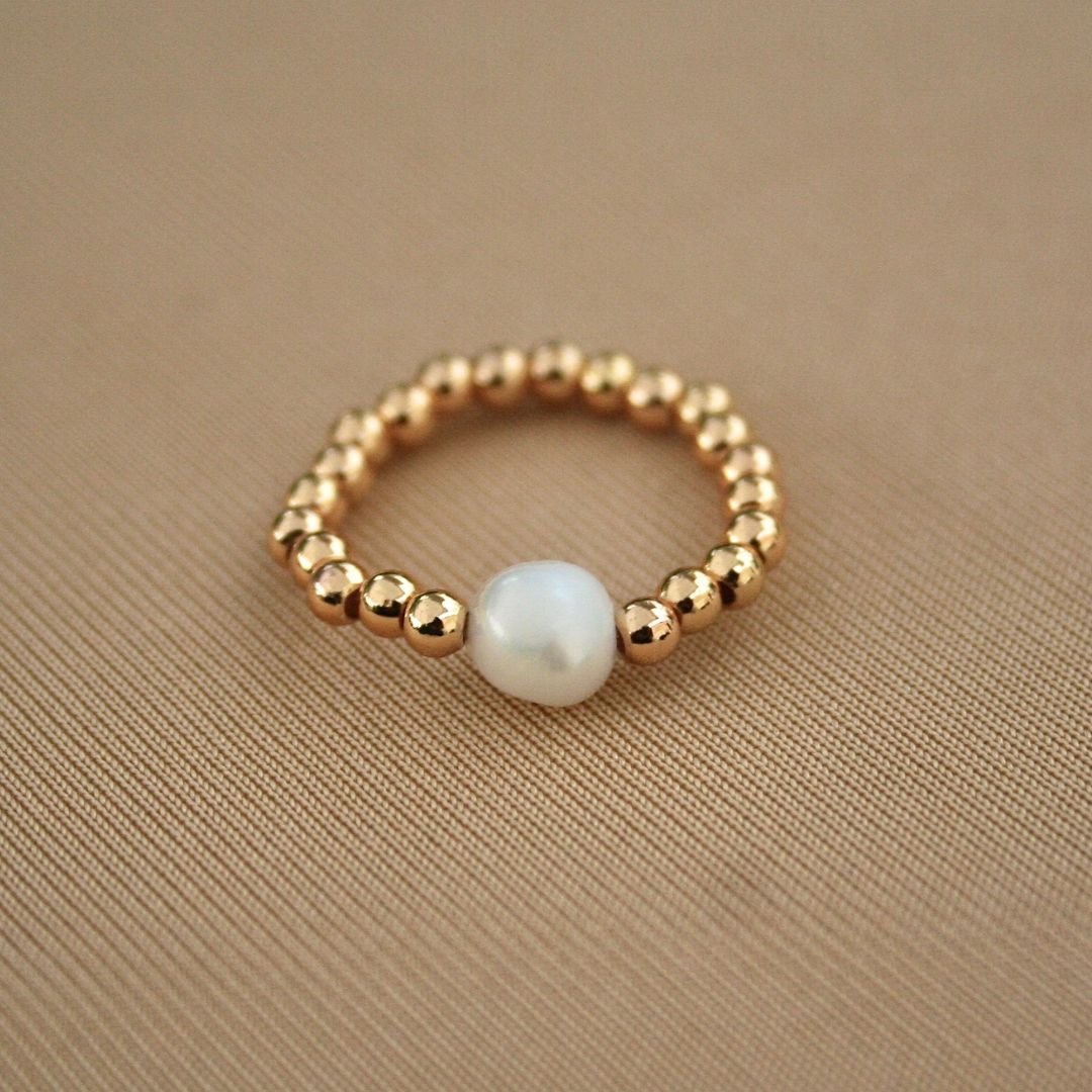 Purity Gold Pearl Ring