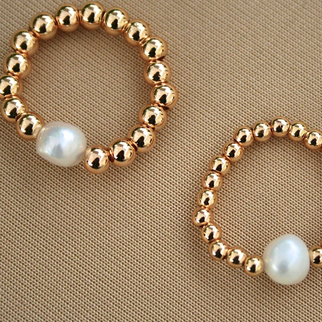 Purity Gold Pearl Ring