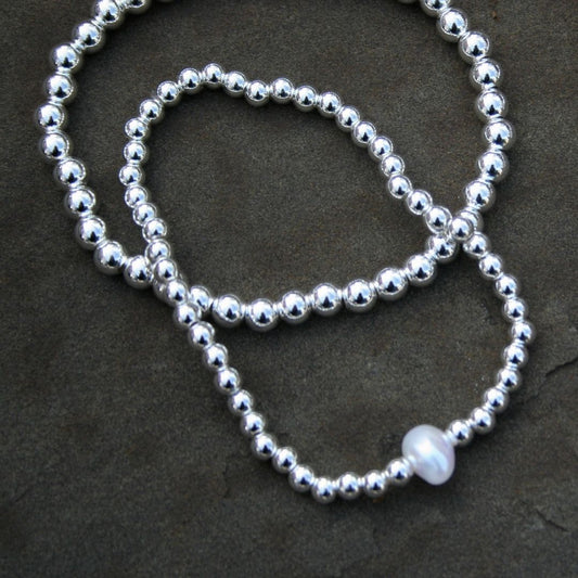 Purity Silver Pearl Bracelet