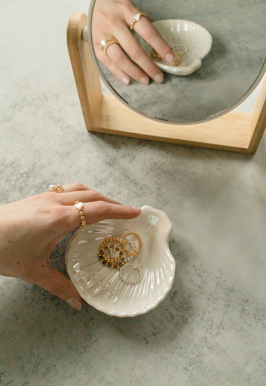 Beaded Glass Ring