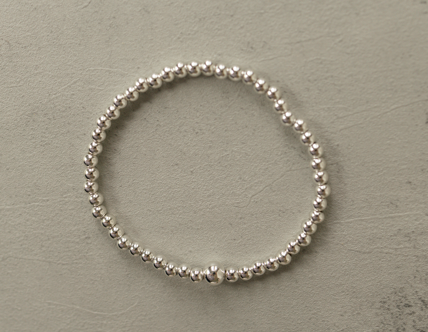 Silver Beaded Bracelet