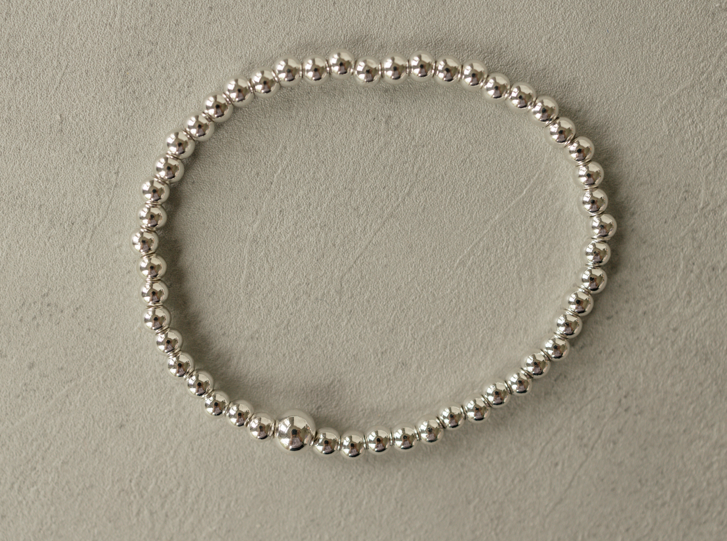Silver Beaded Bracelet