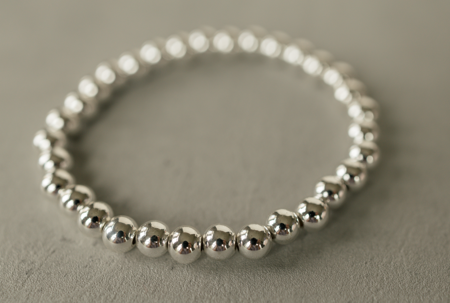 Silver Beaded Bracelet