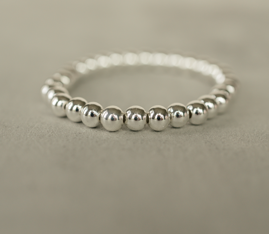 Silver Beaded Bracelet