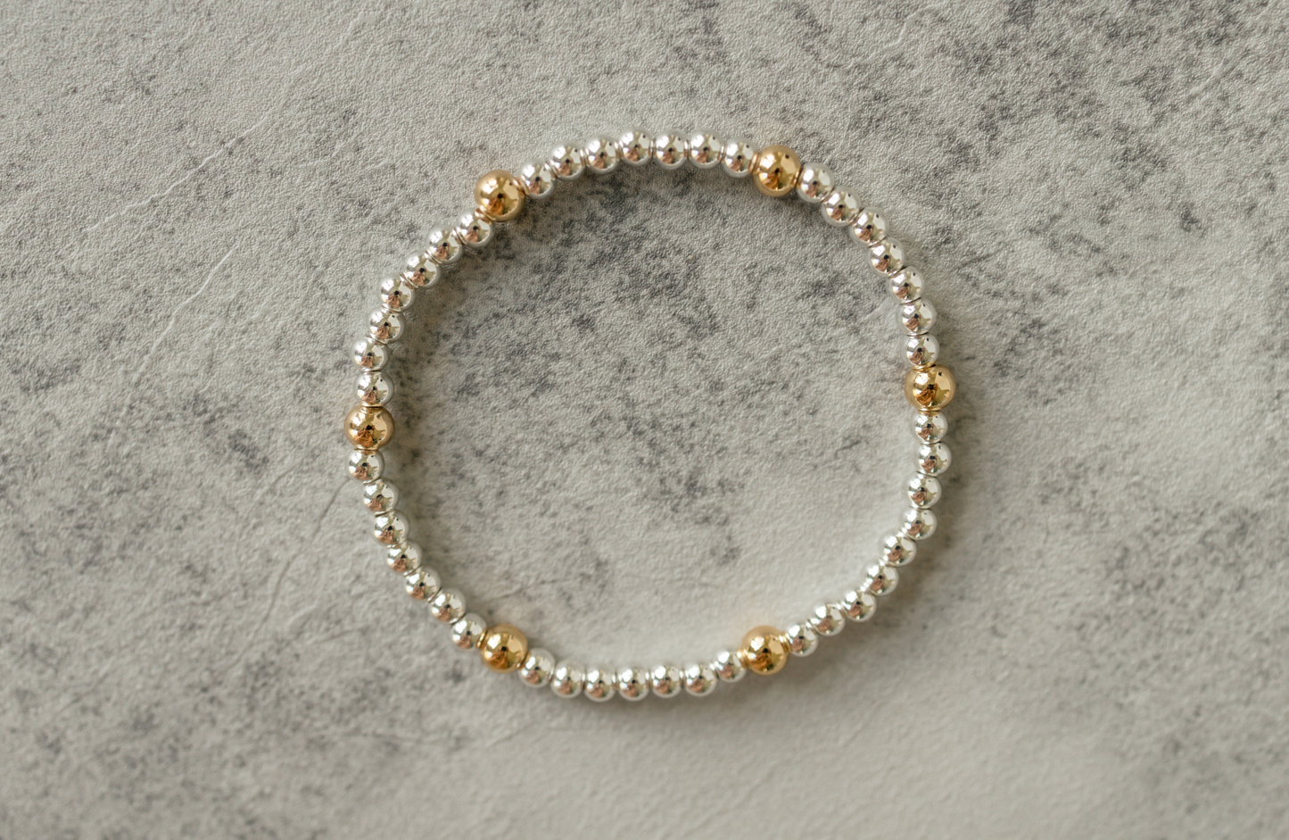 Mixed Metal Beaded Bracelet