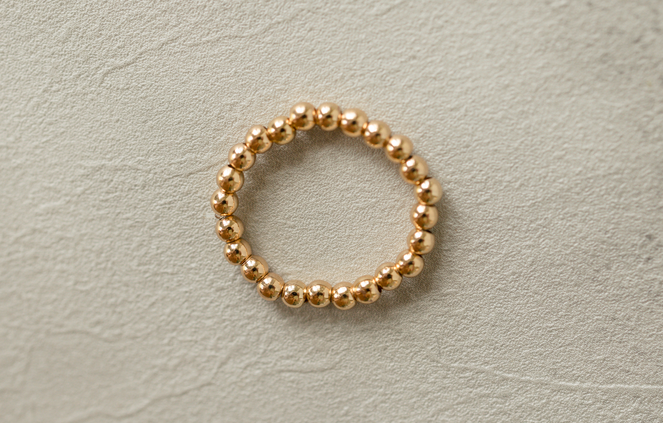 Gold Beaded Ring