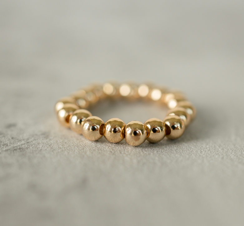 Gold Beaded Ring