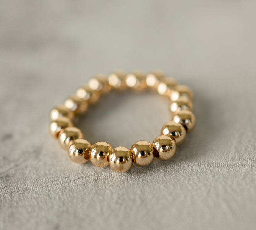 Gold Beaded Ring