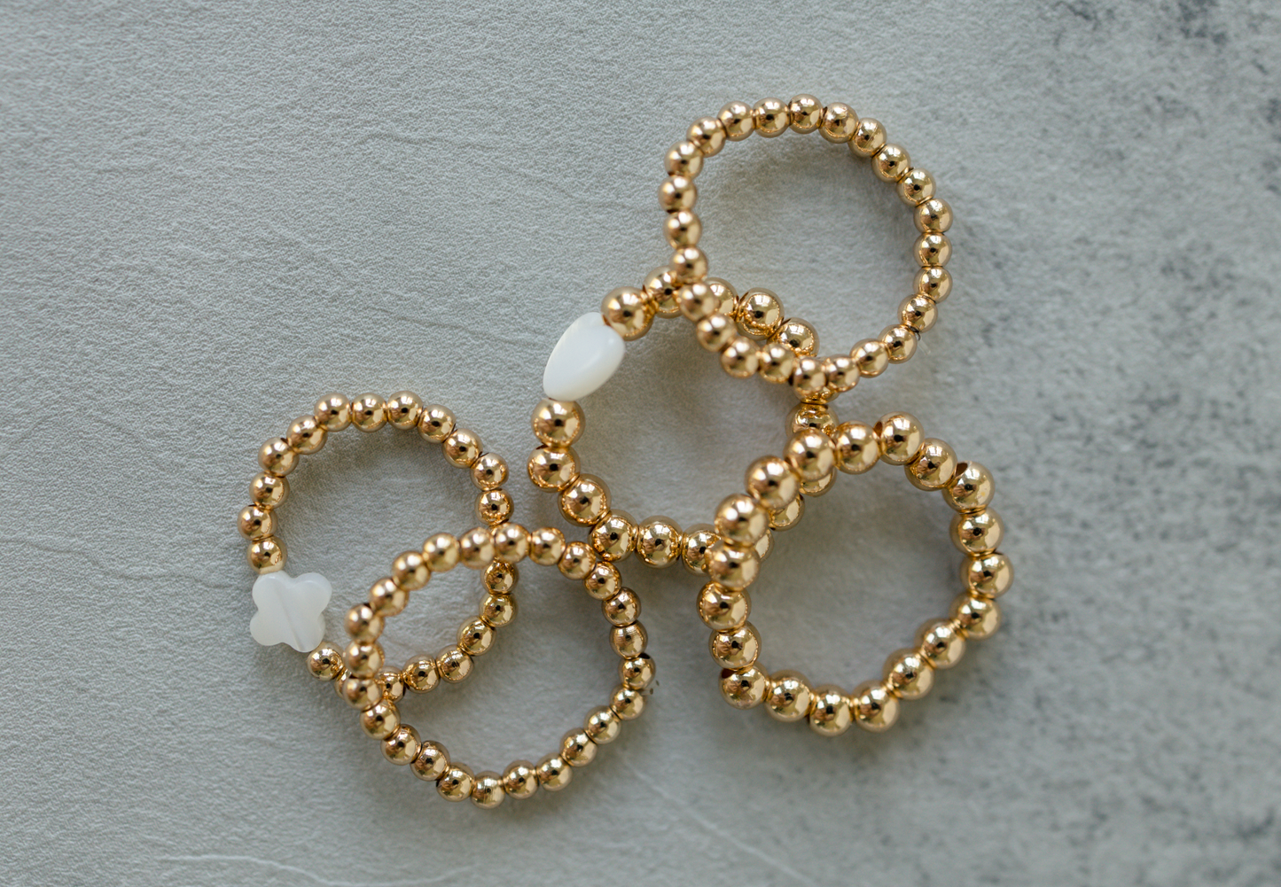 Gold Beaded Ring