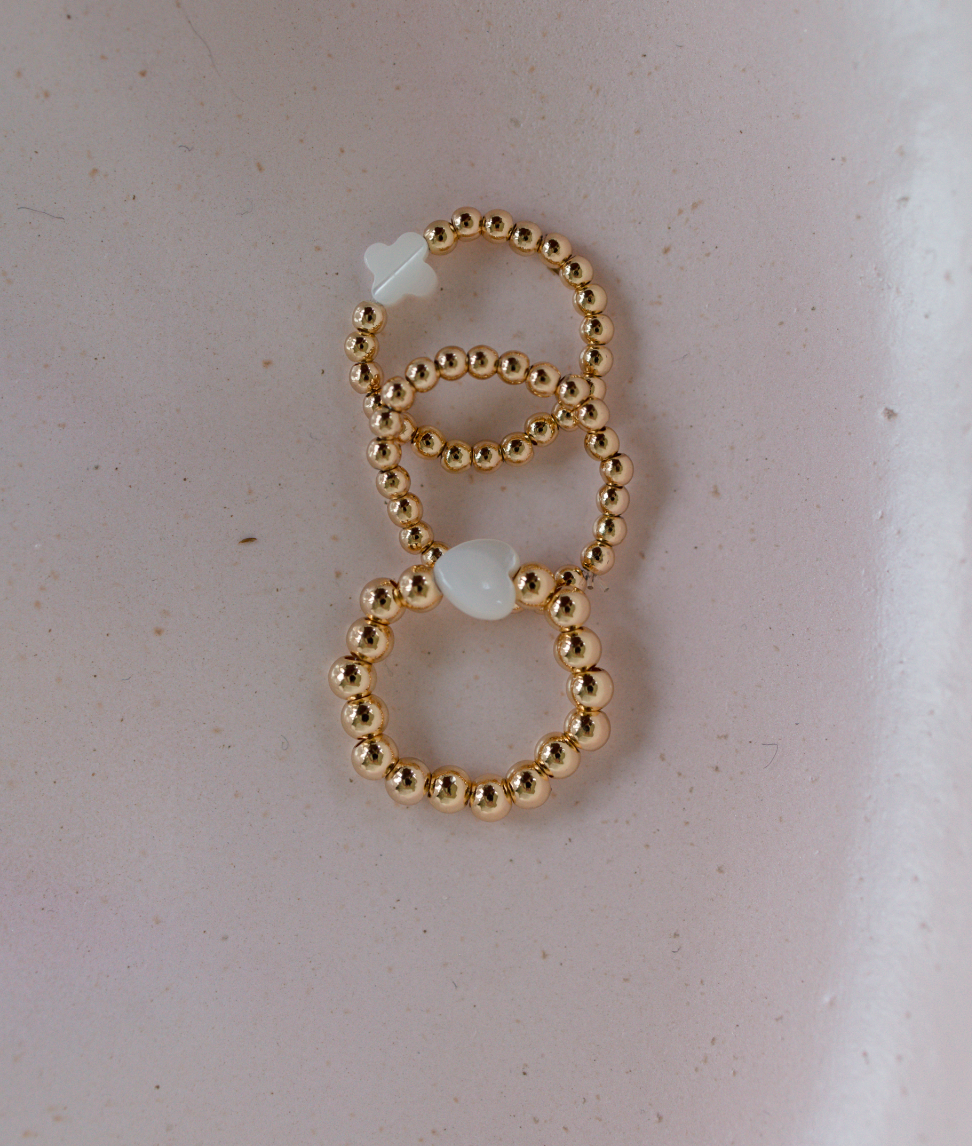 Gold Beaded Ring