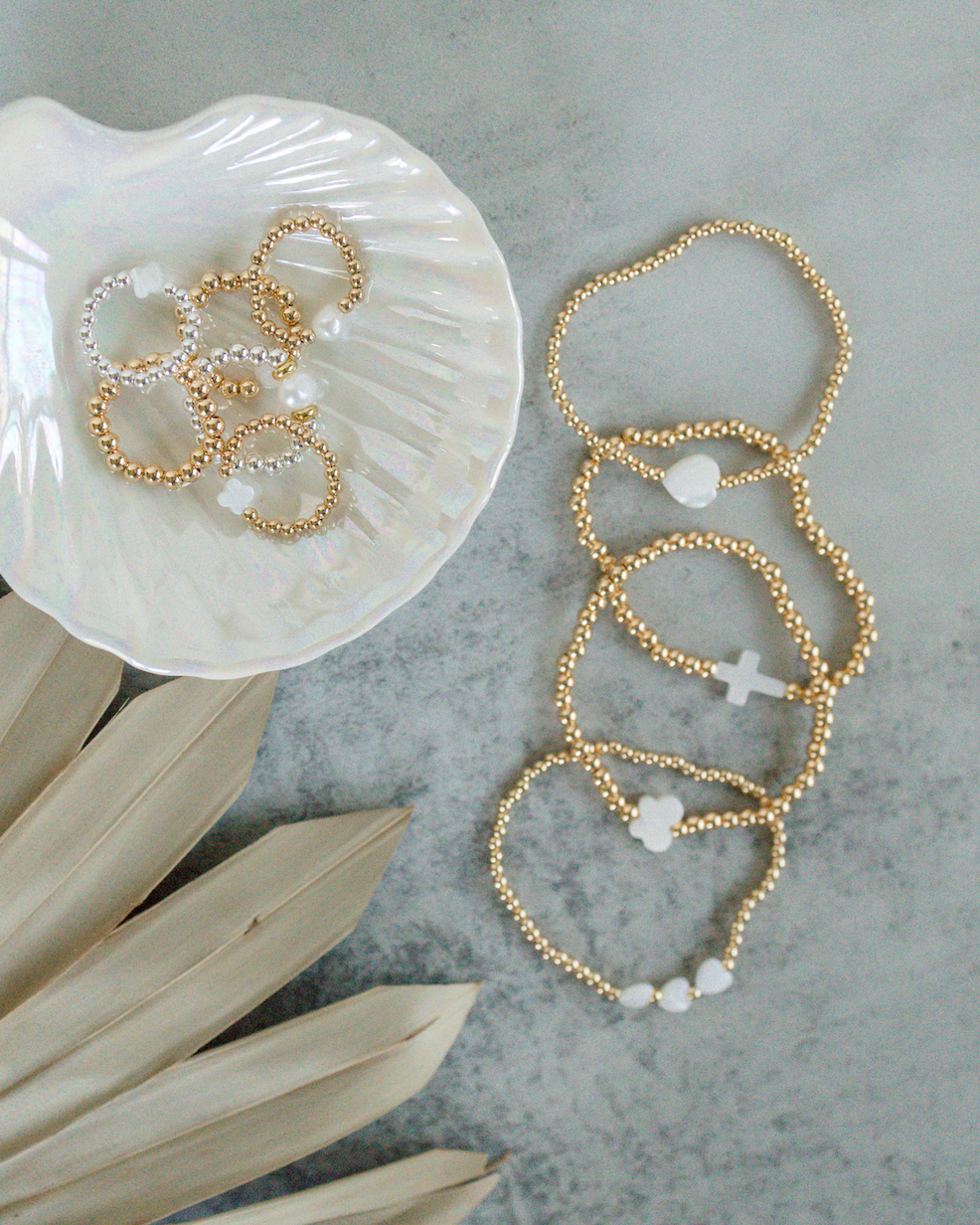 Gold Beaded Ring