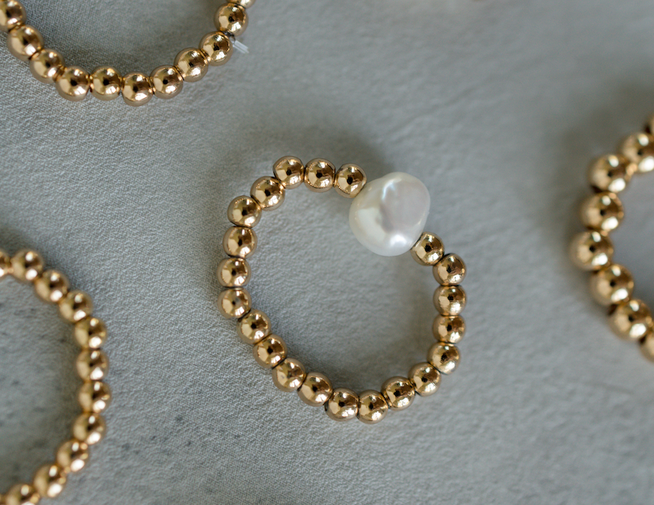 Purity Gold Pearl Ring