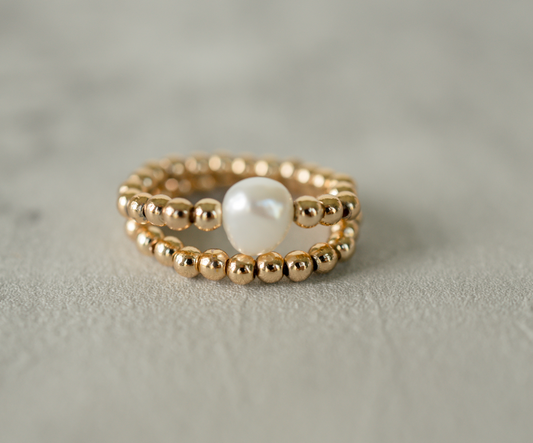 Purity Gold Pearl Ring