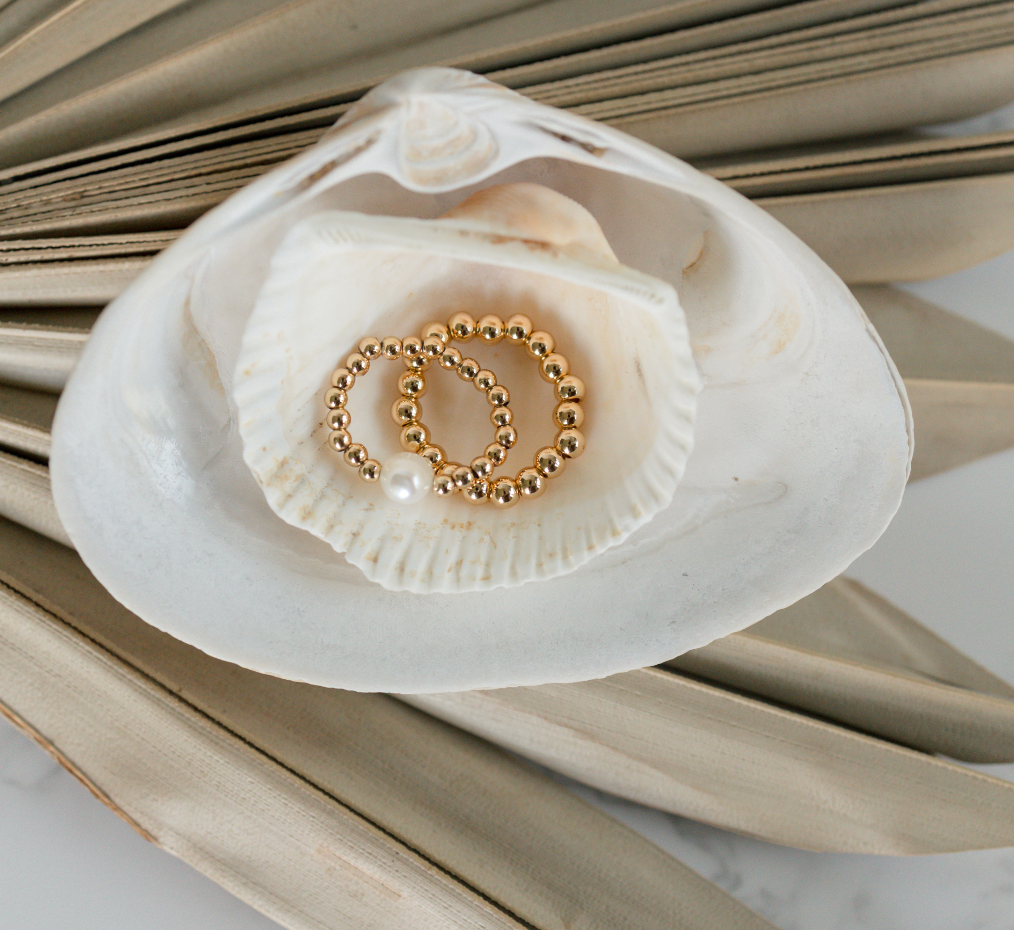 Purity Gold Pearl Ring