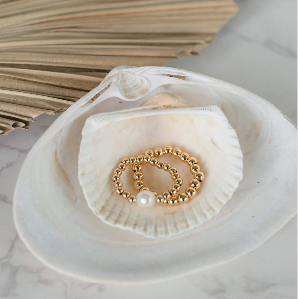 Purity Gold Pearl Ring