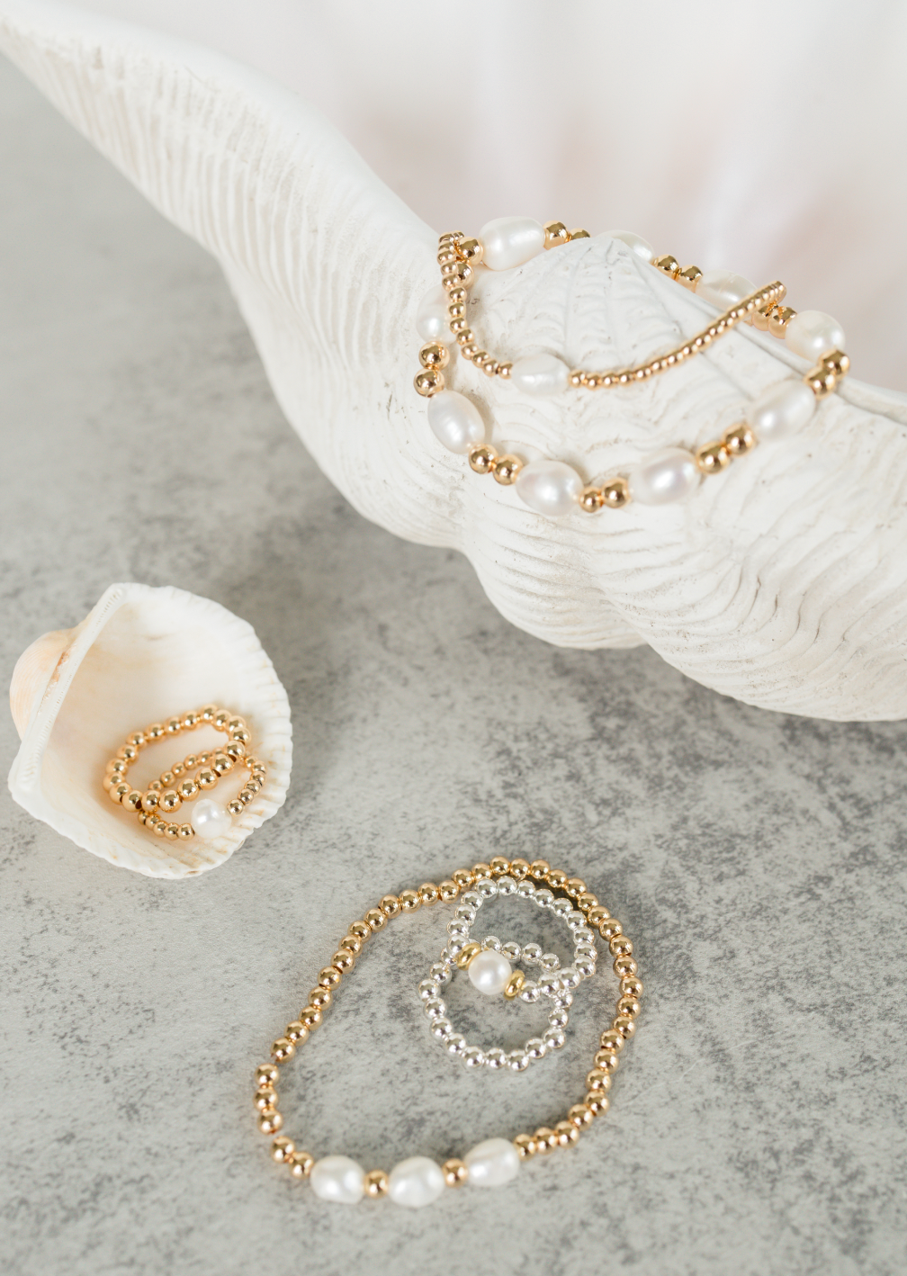 Purity Gold Pearl Ring