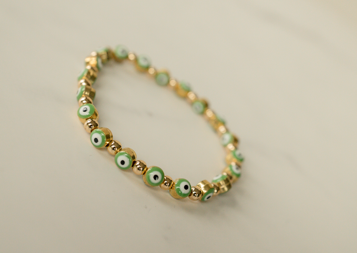 Gold Evil Eyes Bracelet
