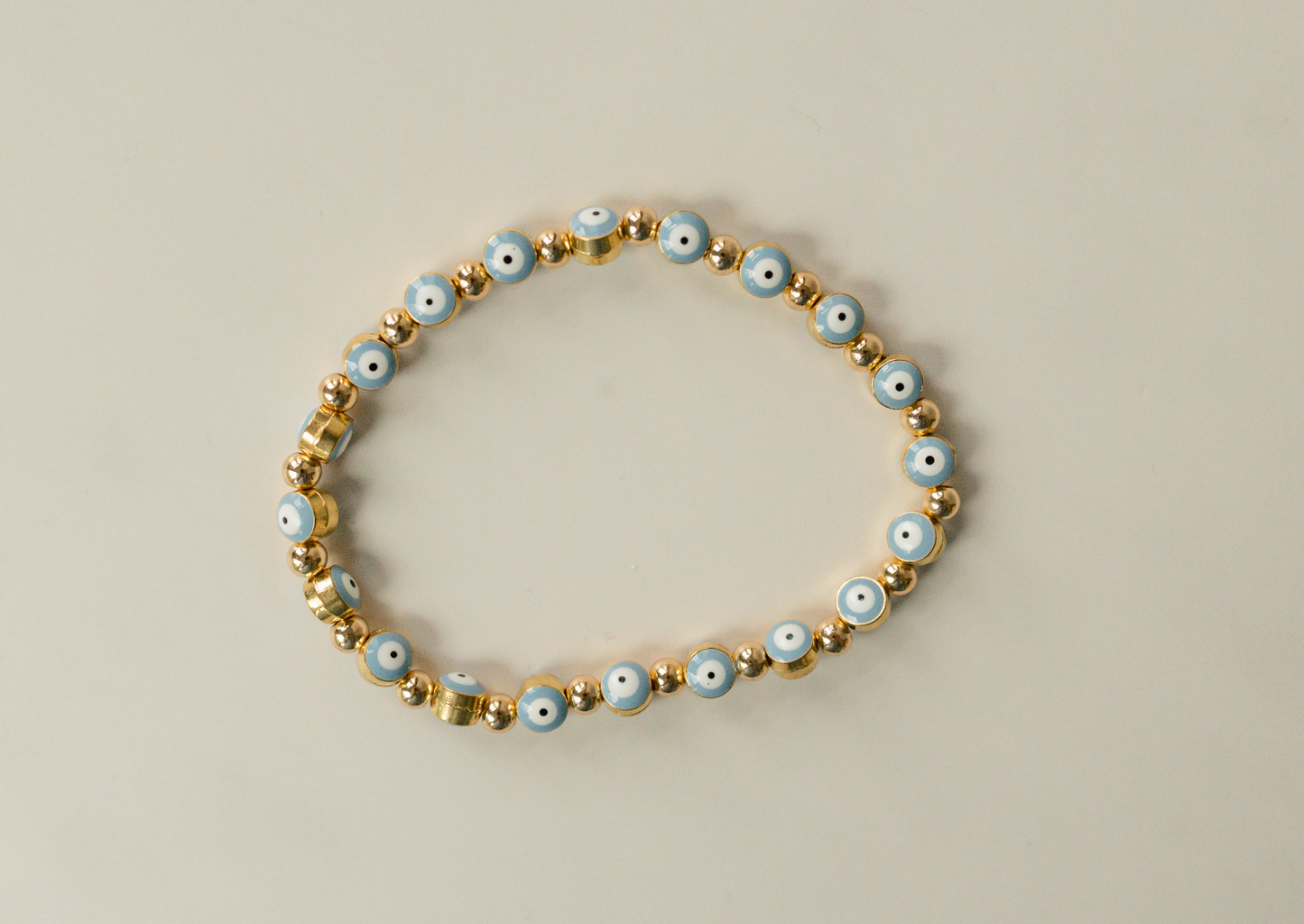 Gold Evil Eyes Bracelet