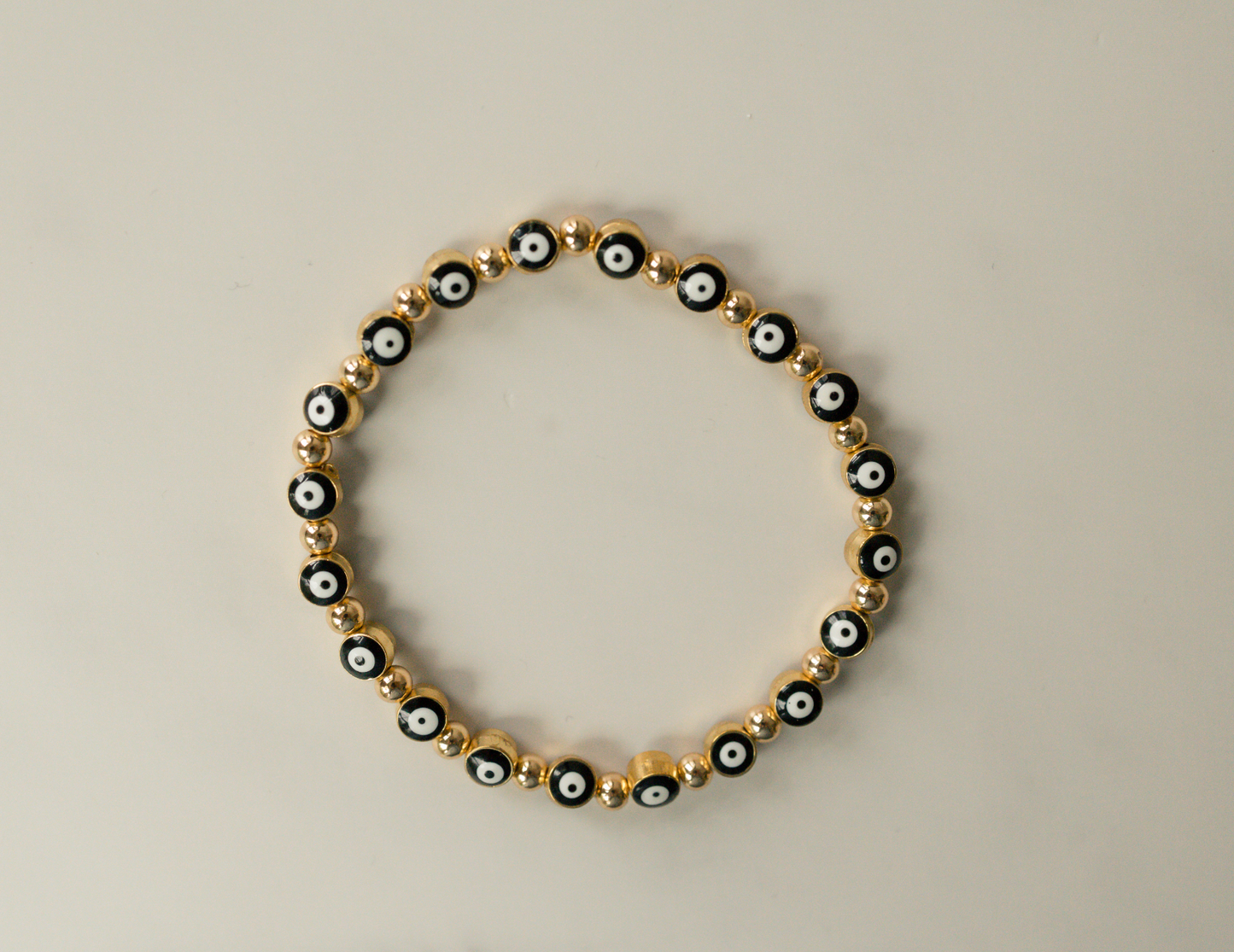 Gold Evil Eyes Bracelet