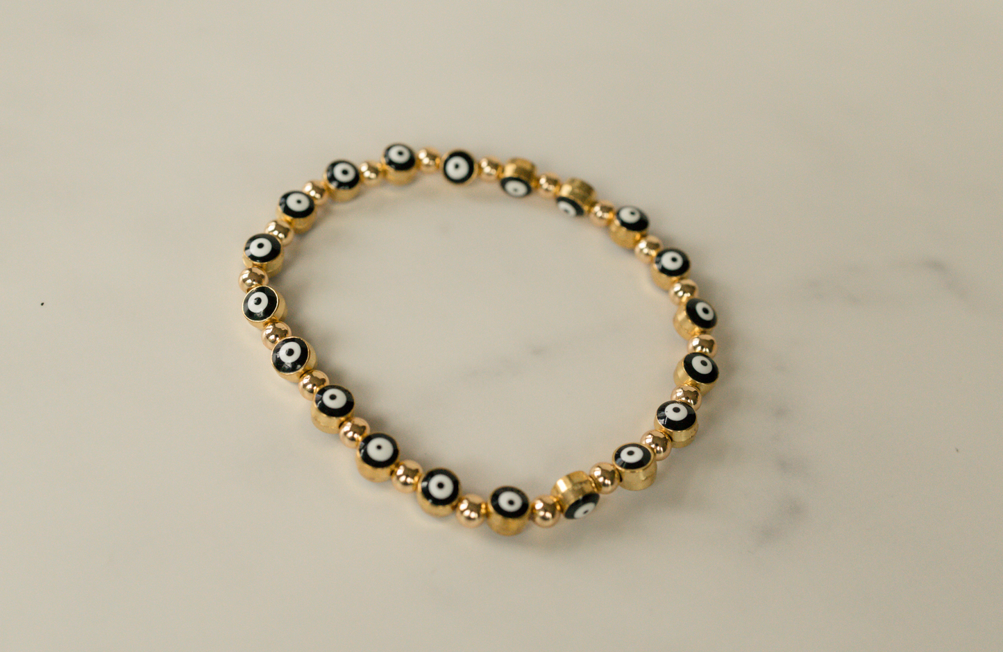 Gold Evil Eyes Bracelet