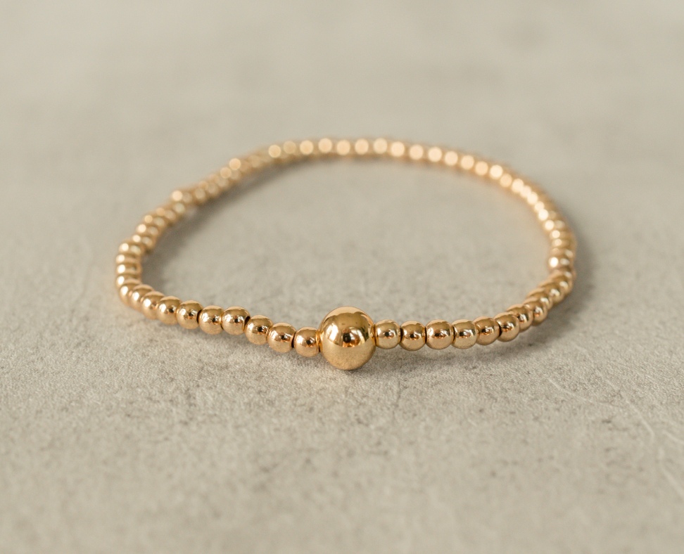 Gold Beaded Bracelet