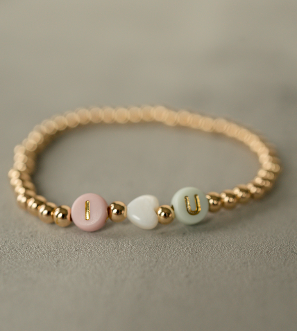 I <3 You Beaded Bracelet