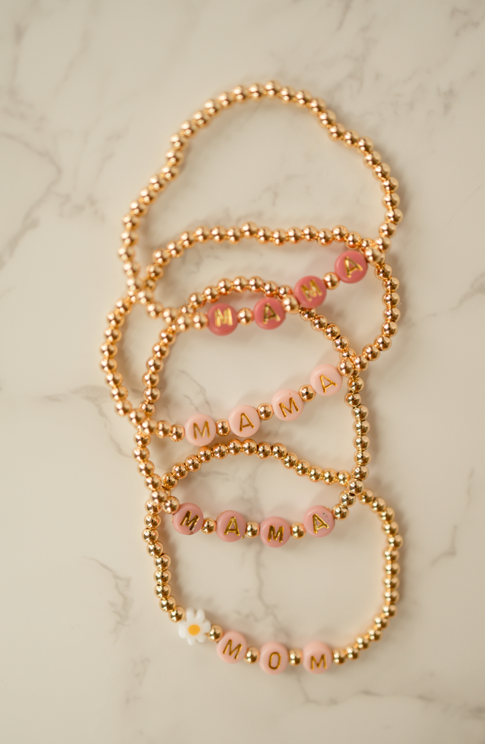 Golden Floral Mom Bracelet