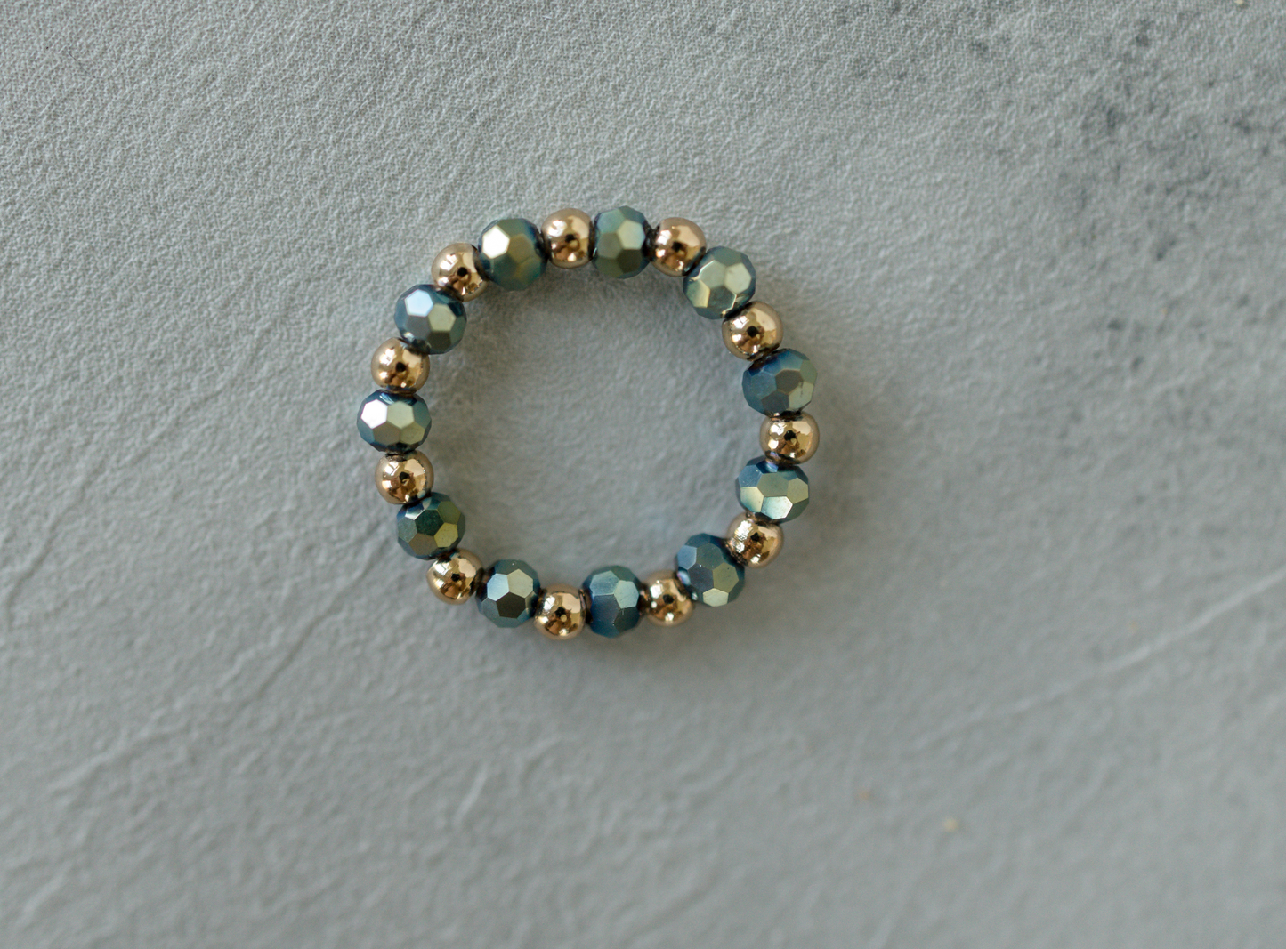 Beaded Glass Ring
