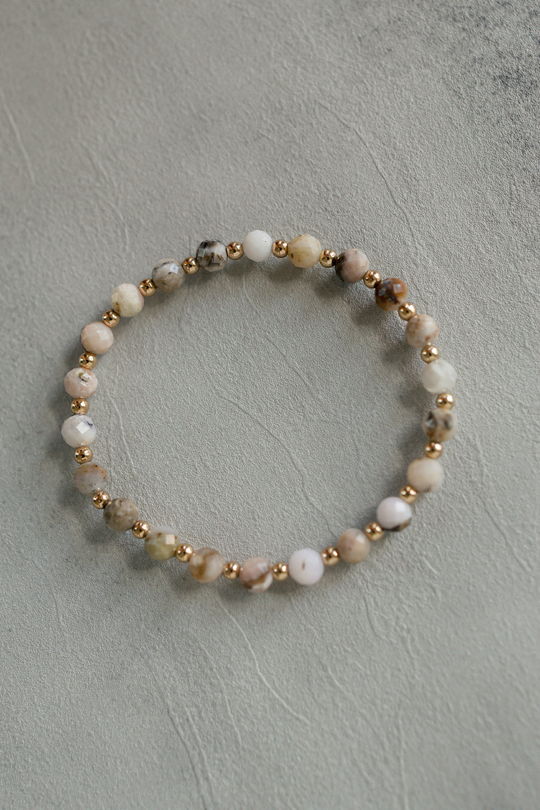 Pink Opal Faceted Stone Bracelet