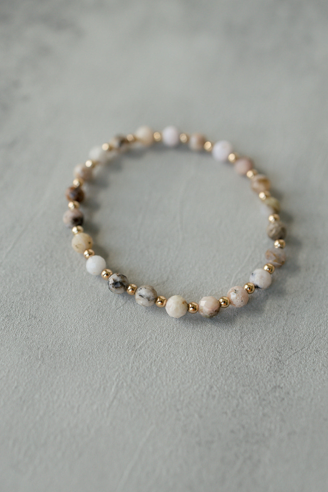 Pink Opal Faceted Stone Bracelet