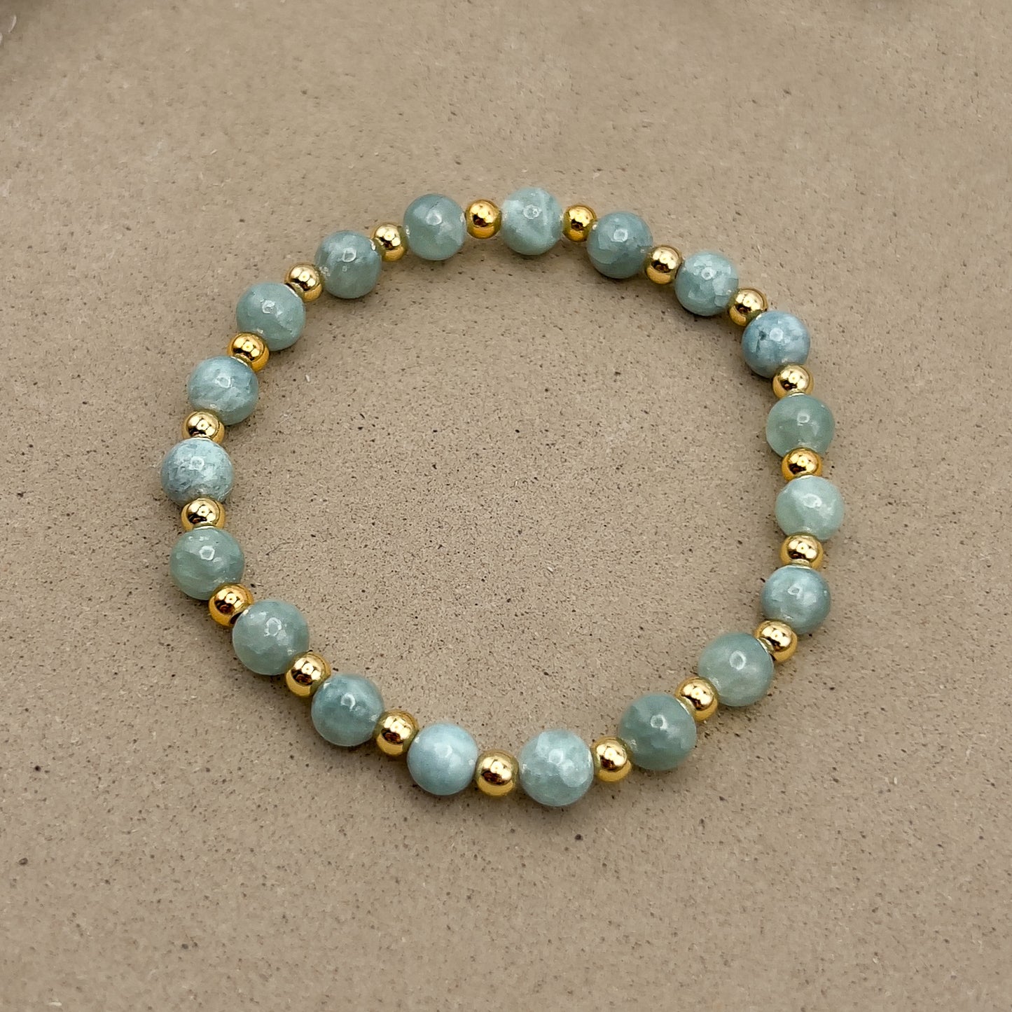 Blue Quartz Gilded Stone Bracelet