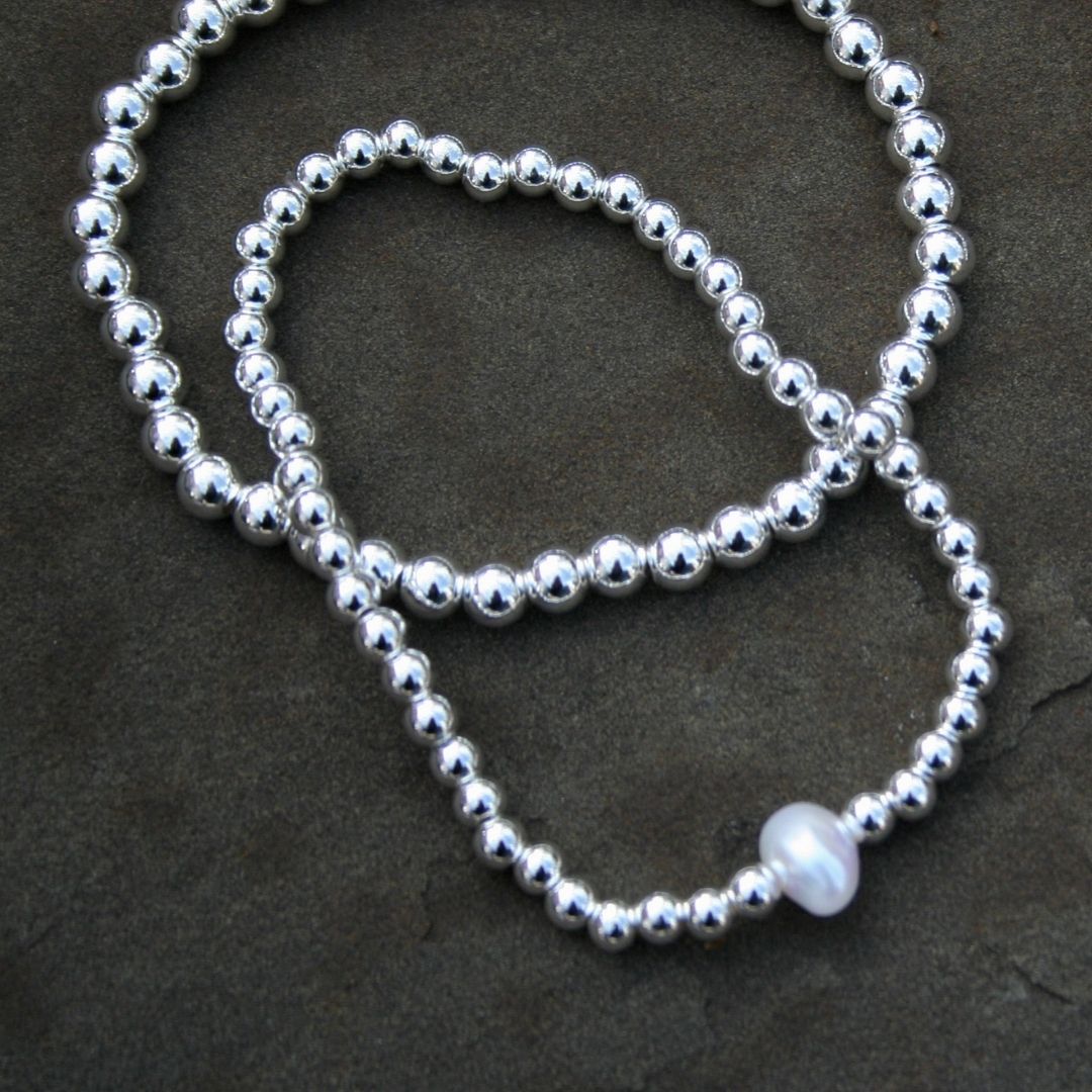 Purity Silver Pearl Bracelet