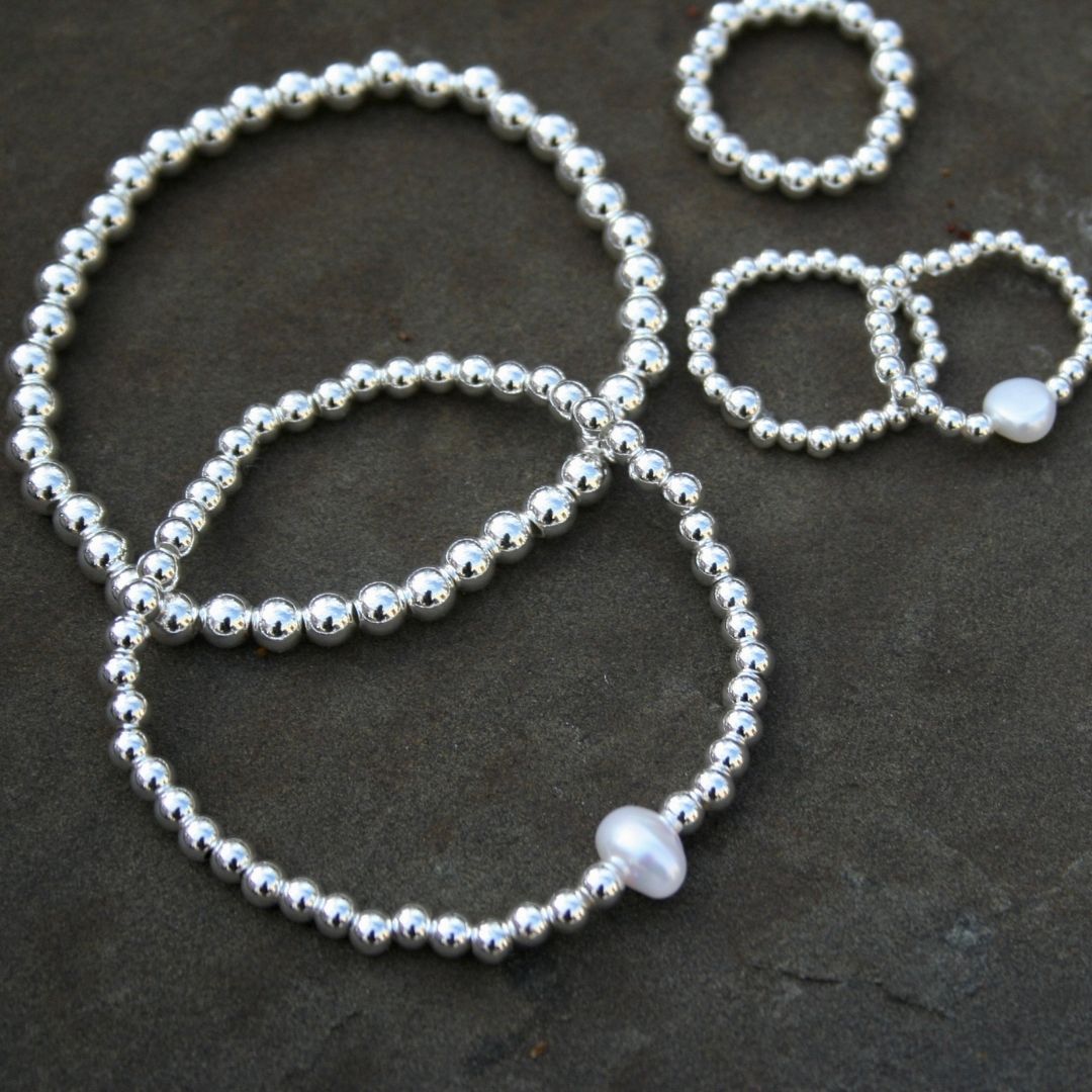 Purity Silver Pearl Bracelet