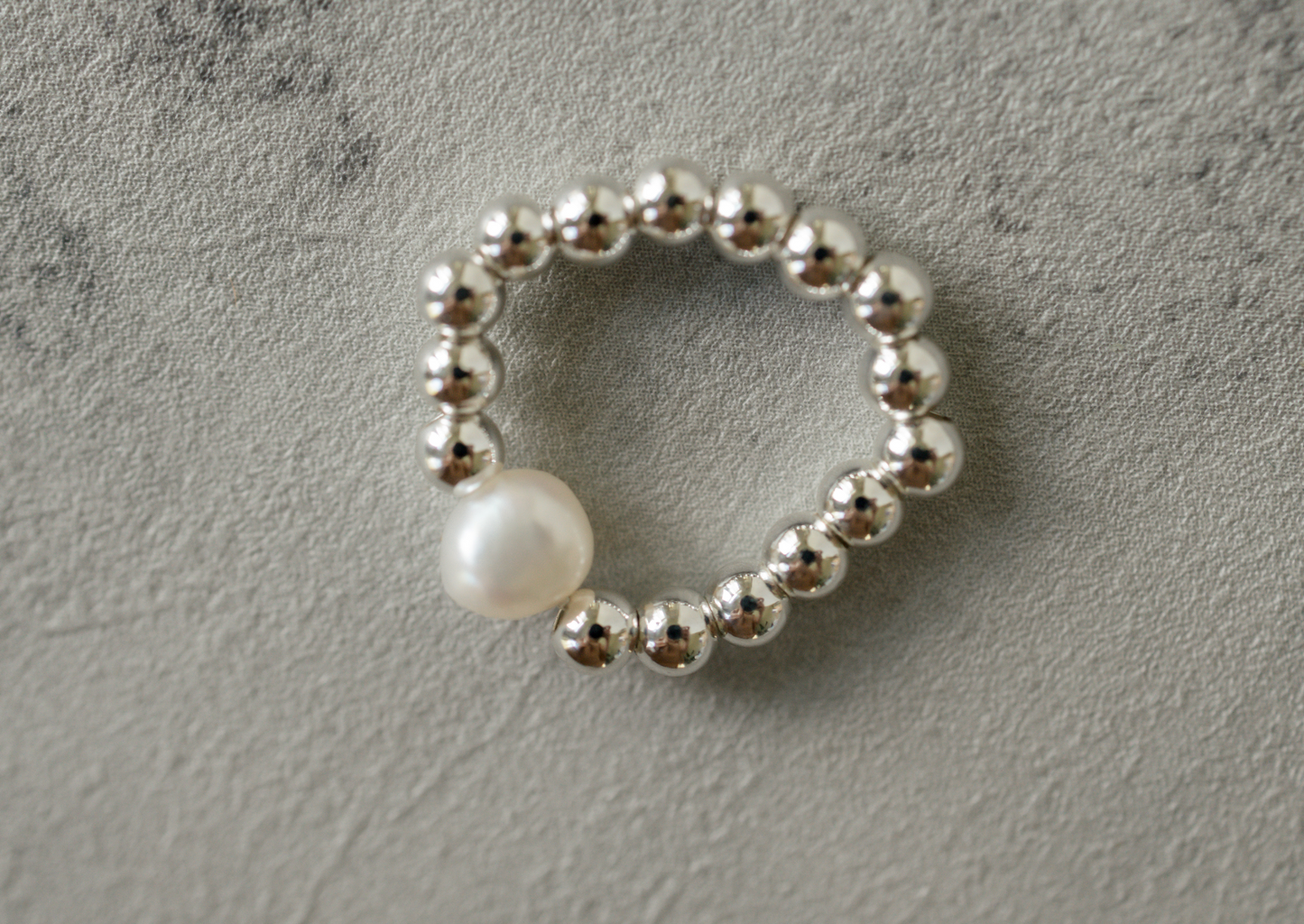 Purity Silver Pearl Ring