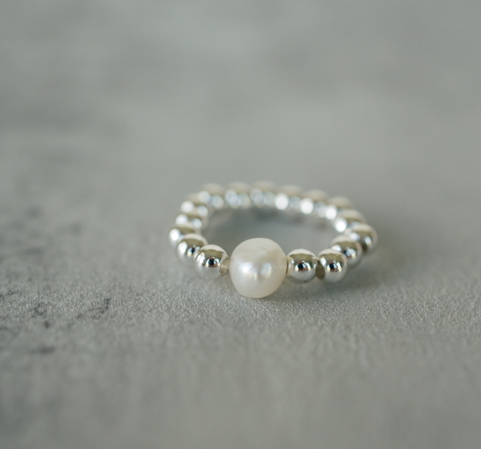 Purity Silver Pearl Ring