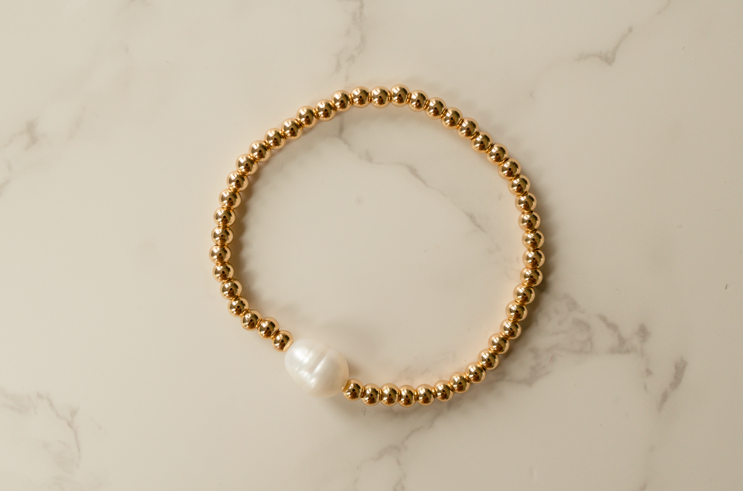 Purity Gold Pearl Bracelet